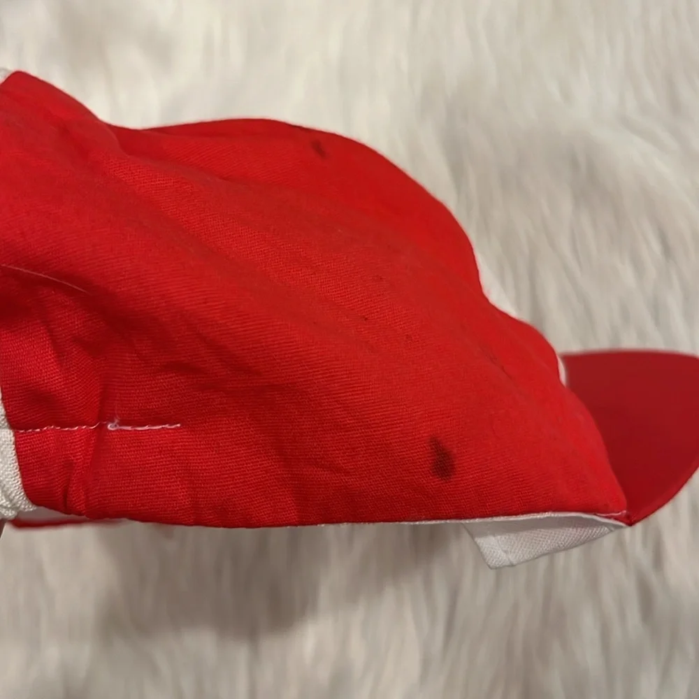 Vintage Disney Mickey Mouse Youth Boys Girls Red White Elastic Hat Cap Size L
